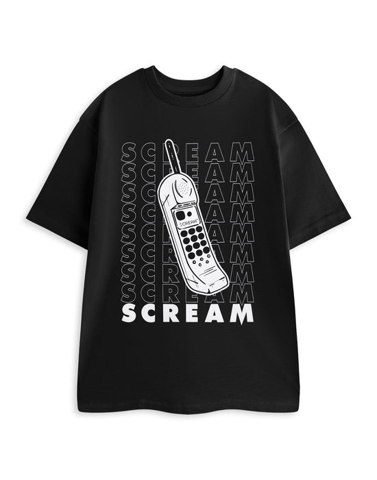Scream Repeat Unisex Black Short Sleeved T-Shirt