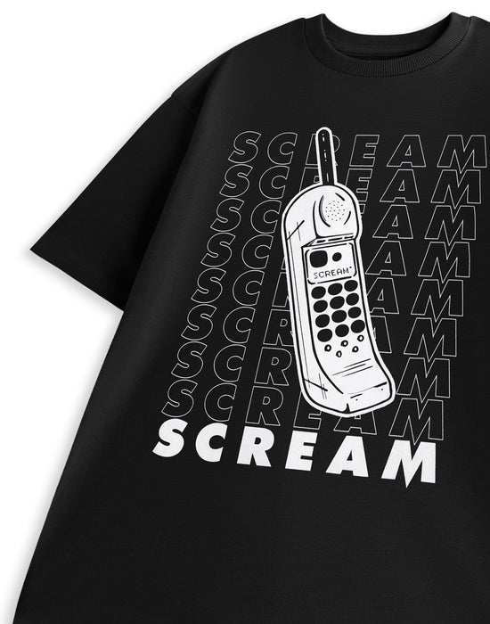 Scream Repeat Unisex Black Short Sleeved T-Shirt
