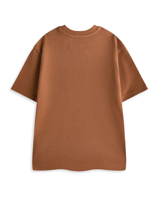 Peanuts Record Snoopy Unisex Brown Short Sleeved T-Shirt