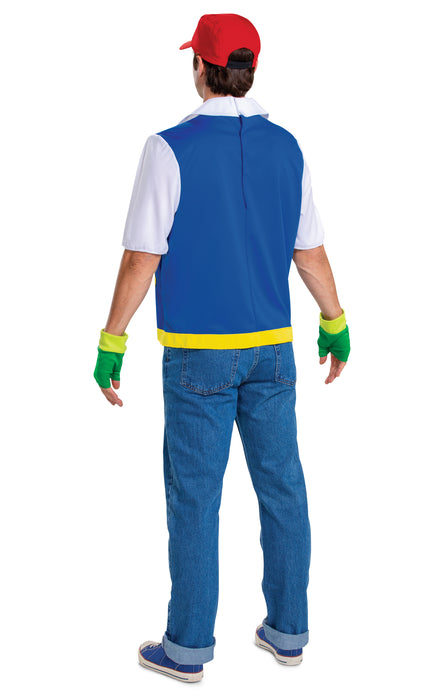 Pokemon Ash Ketchum Mens Multicoloured 2 Piece Costume