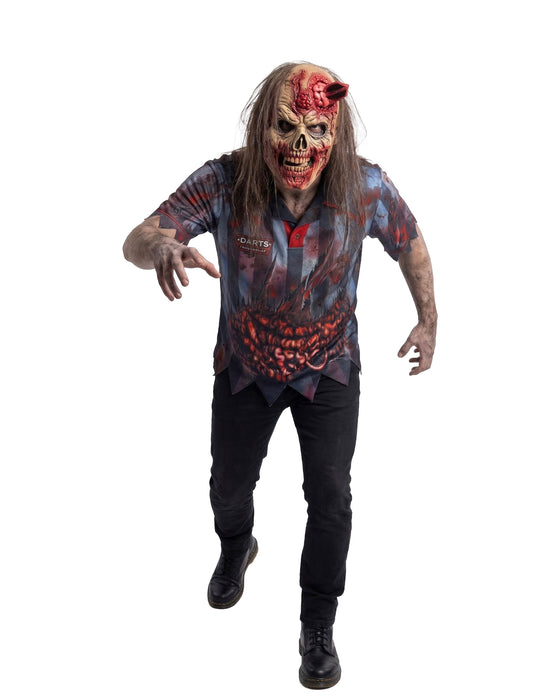Blues Group Zombie Darts Player Mens Blue 2 Piece Costume