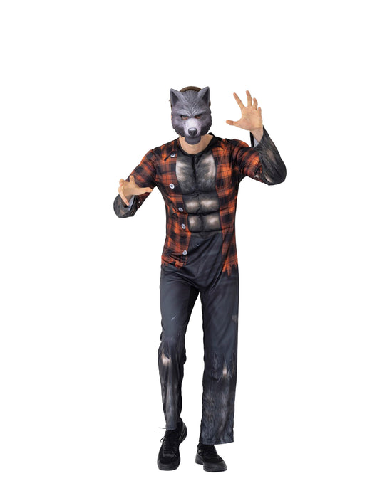 Blues Group Werewolf Mens Grey 2 Piece Costume