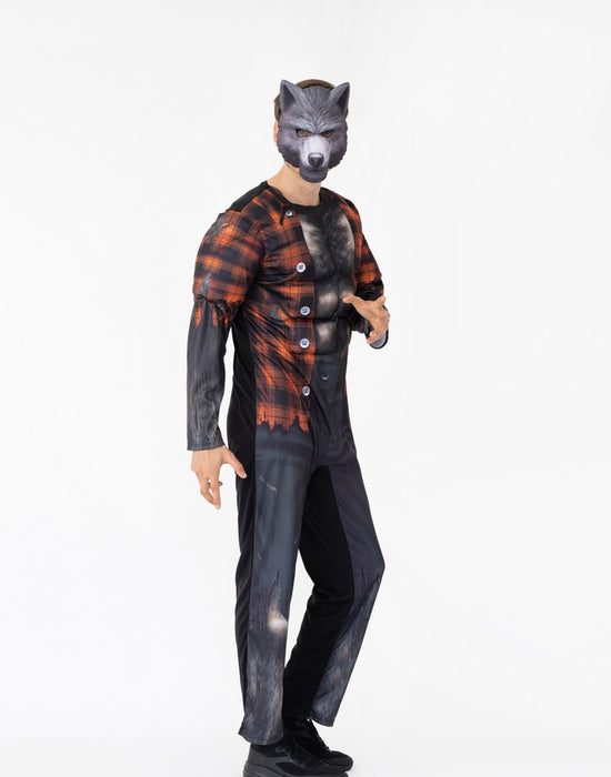 Blues Group Werewolf Mens Grey 2 Piece Costume