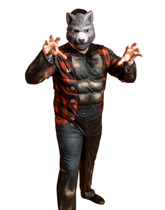 Blues Group Werewolf Mens Grey 2 Piece Costume