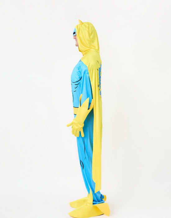 Beano Bananaman Mens Blue 5 Piece Costume
