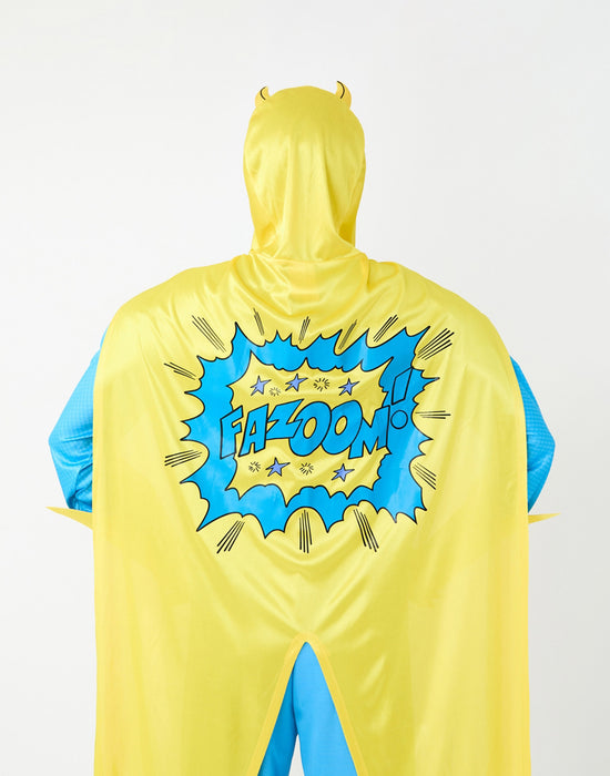 Beano Bananaman Mens White 5 Piece Costume
