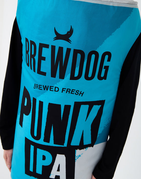 Brew Dog Punk IPA Can Mens Blue 1 Piece Costume