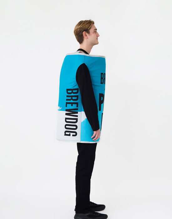 Brew Dog Punk IPA Can Mens Blue 1 Piece Costume