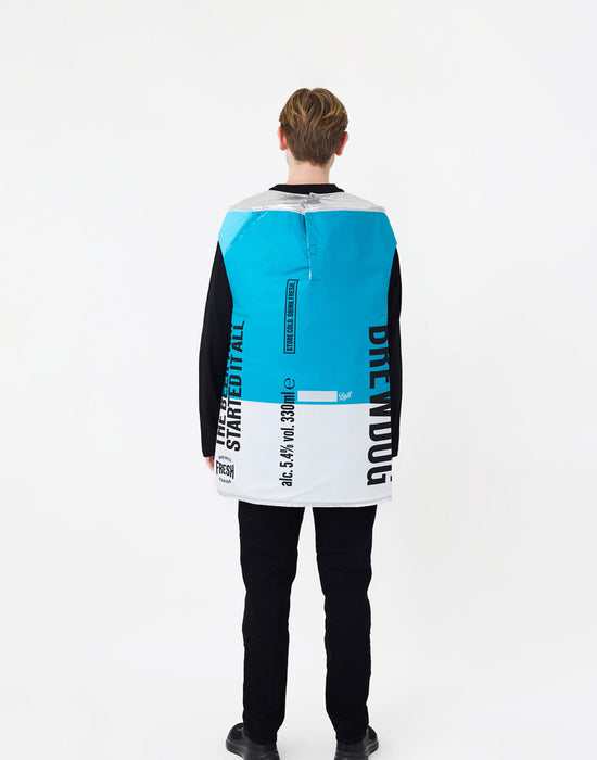 Brew Dog Punk IPA Can Mens Blue 1 Piece Costume