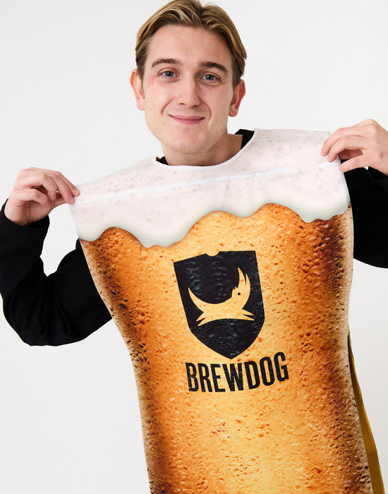 Brew Dog Pint Glass Mens Blue 1 Piece Costume