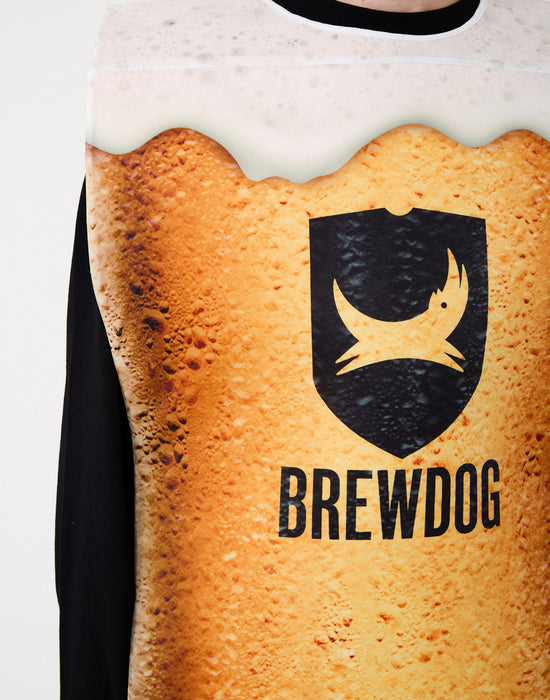 Brew Dog Pint Glass Mens Blue 1 Piece Costume