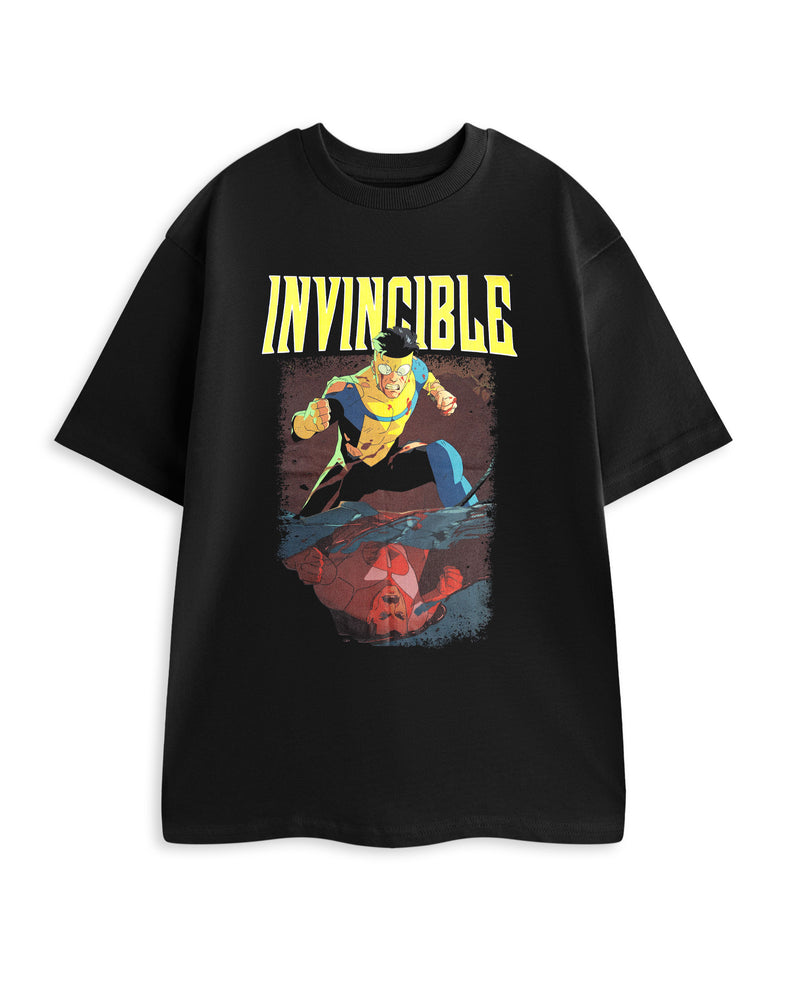 Invincible Character Mens Black Short Sleeved T-Shirt