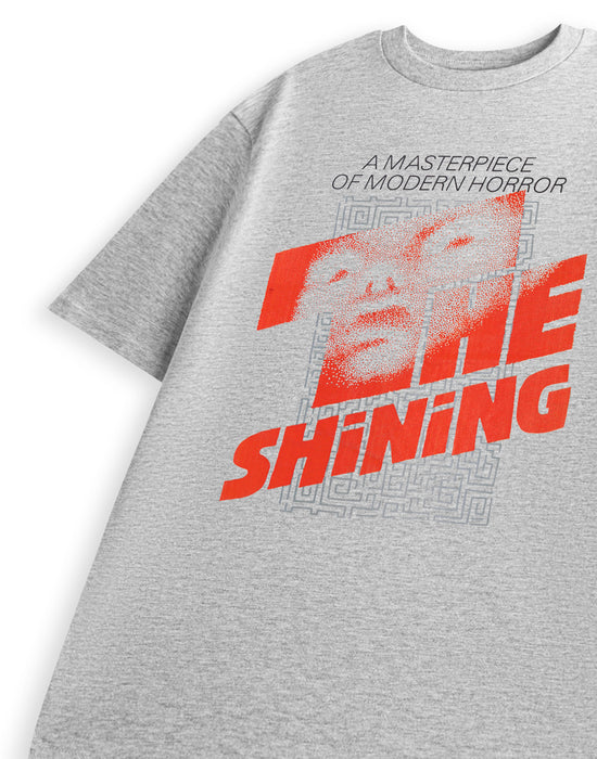 The Shining Face Unisex Grey Short Sleeved T-Shirt