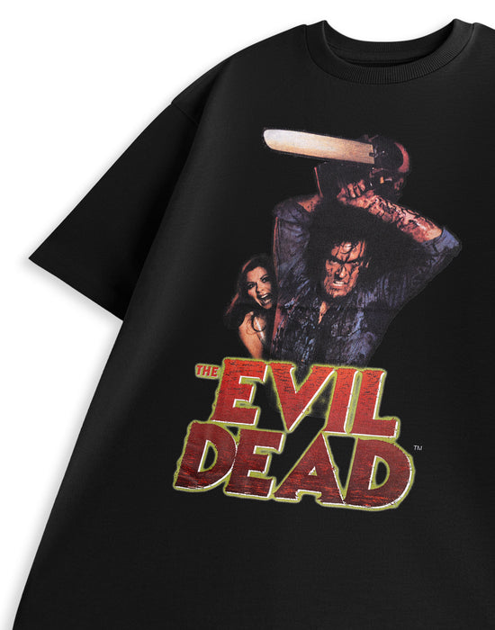 The Evil Dead Chainsaw Unisex Black Short Sleeved T-Shirt