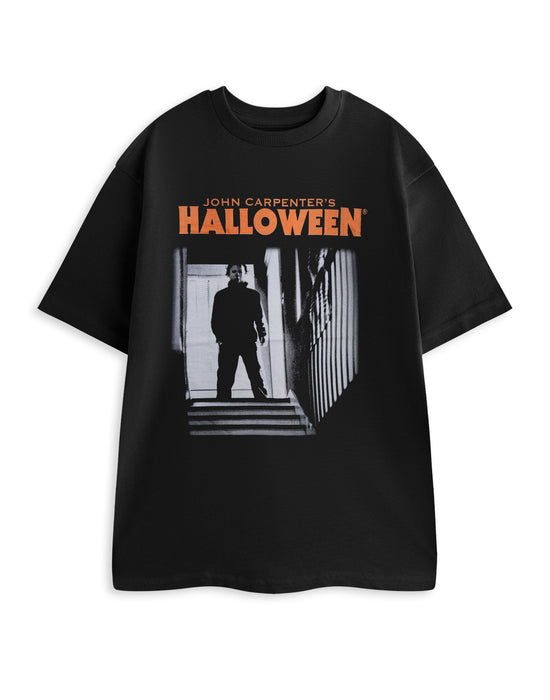 Halloween Stairway Unisex Black Short Sleeved T-Shirt