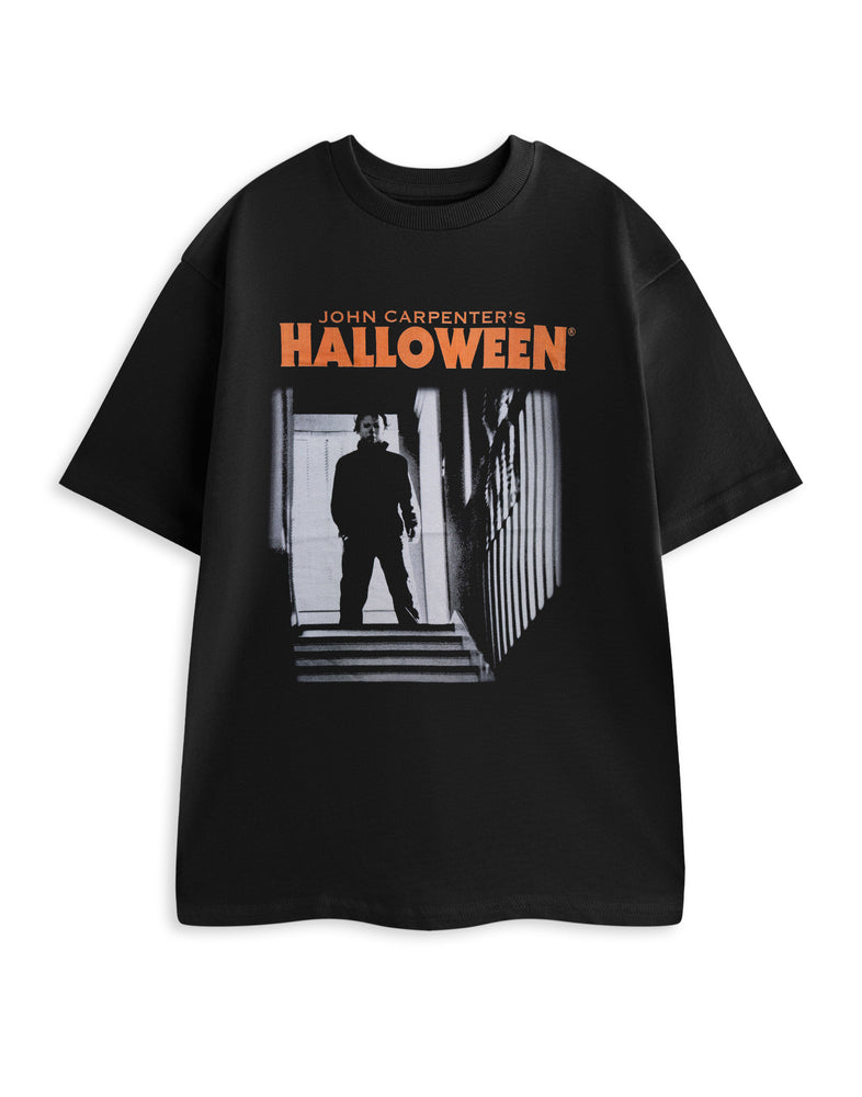 Halloween Stairway Unisex Black Short Sleeved T-Shirt