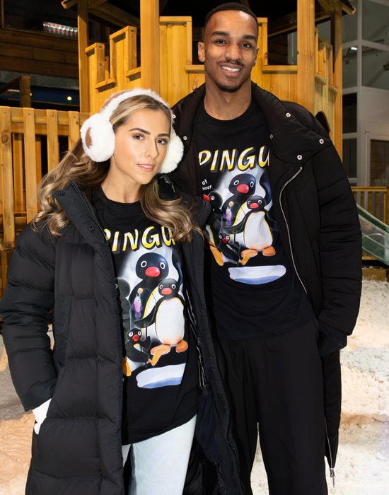 Pingu Noot Noot Unisex Black Short Sleeved T-Shirt