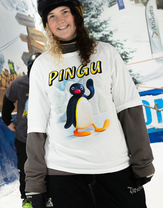 Pingu Wave Unisex White Short Sleeved T-Shirt