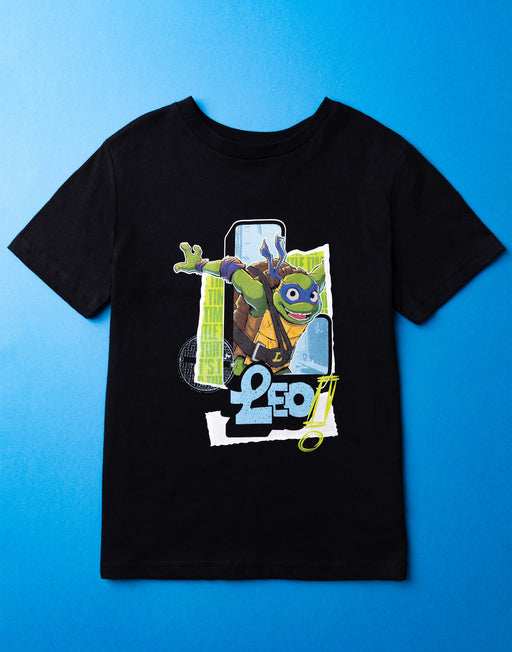 Teenage Mutant Ninja Turtles Boys Leo Black Short Sleeved T-Shirt