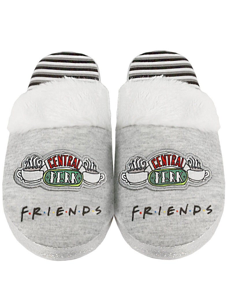 Friends Central Perk Graphic Girls Grey Mule Slippers