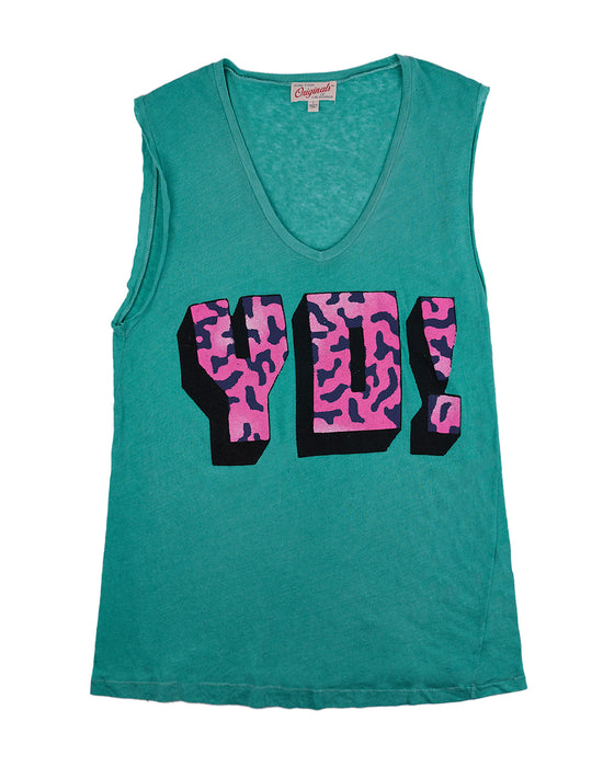 YO! Womens Turquoise Short Sleeved T-Shirt