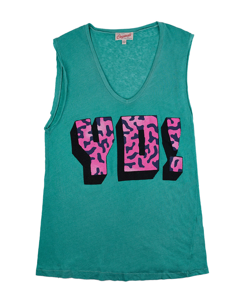 YO! Womens Turquoise Short Sleeved T-Shirt