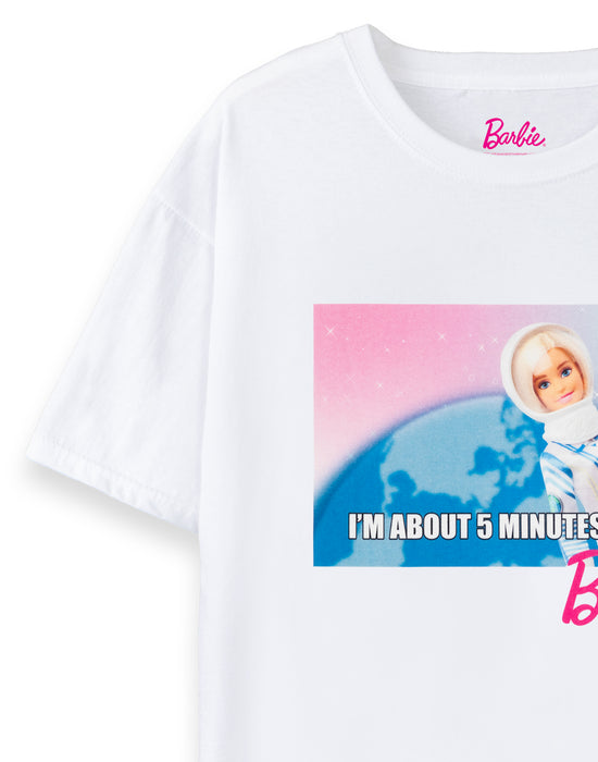 Barbie 'Running Late' White Women's T-Shirt