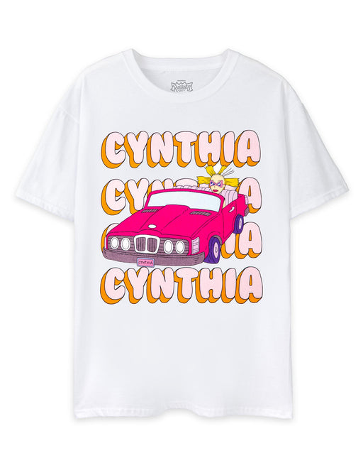 Nickelodeon Cynthia Car Womens White Short Sleeved T-Shirt