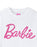 Barbie Women's Pink Classic Logo Short Sleeve T-Shirt in White