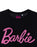 Barbie Women's Black With Pink Classic Logo Short Sleeve T-Shirt