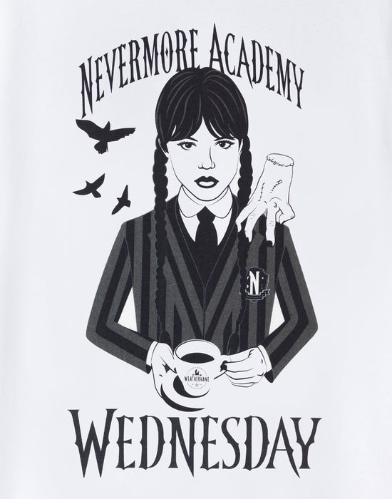 Wednesday Tea Womens White Short Sleeved T-Shirt