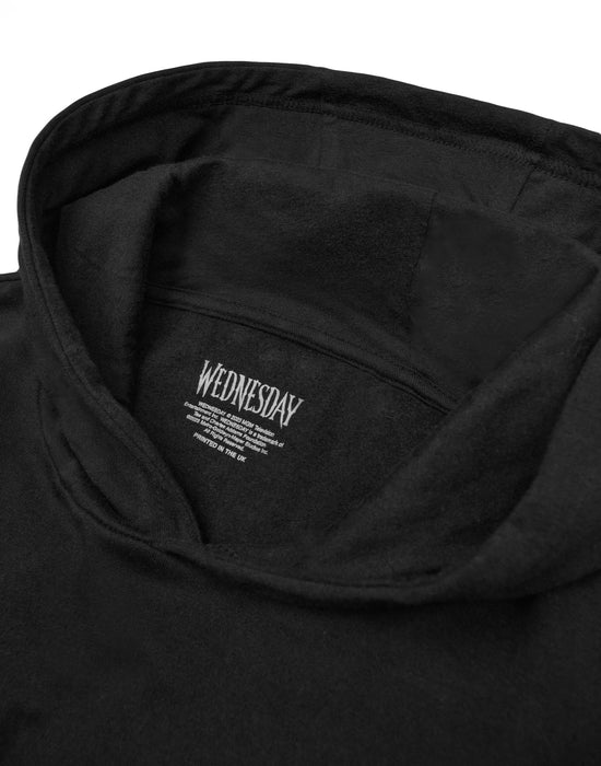 Wednesday Purple Logo Womens Black Hoodie