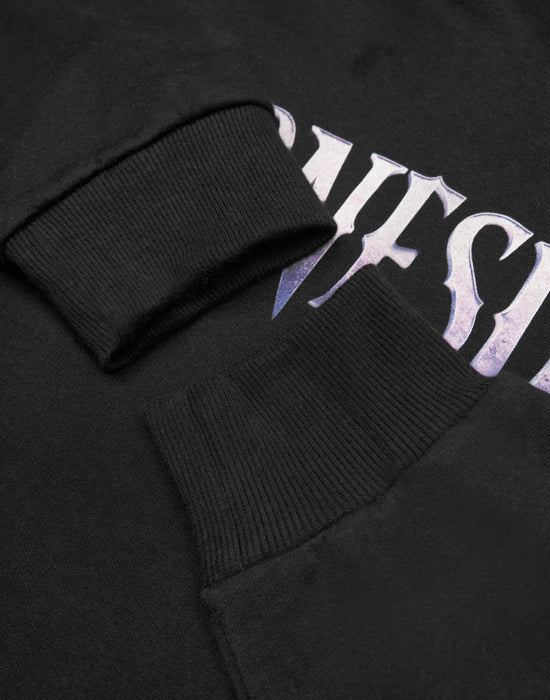 Wednesday Purple Logo Womens Black Hoodie