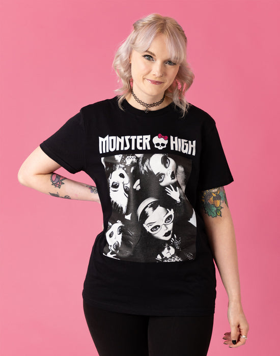 Monster High Dolls Womens Black Short Sleeved T-Shirt Vanilla Underground Monster High Dolls Womens Black Short Sleeved T-Shirt Vanilla Underground