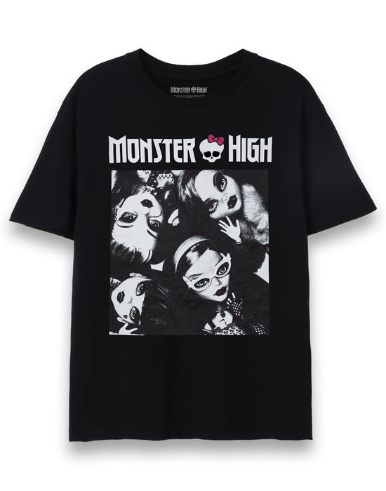 Monster High Dolls Womens Black Short Sleeved T-Shirt