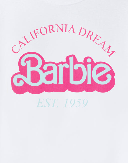 Barbie California Dream Womens White Short Sleeved T-Shirt