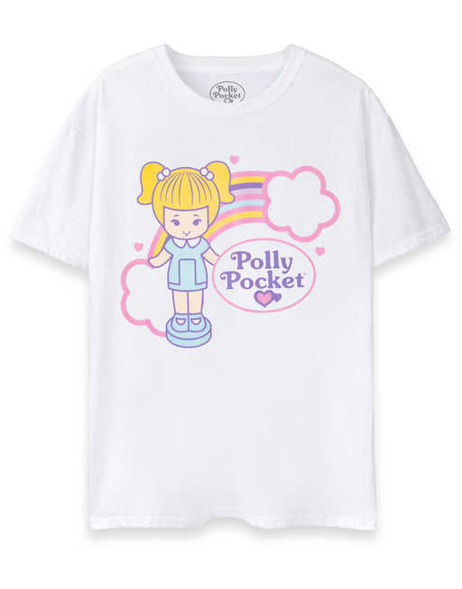 Polly Pocket Doll Womens White Short Sleeved T-Shirt