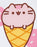 Pusheen Ice Cream Womens White Short Sleeved T-Shirt