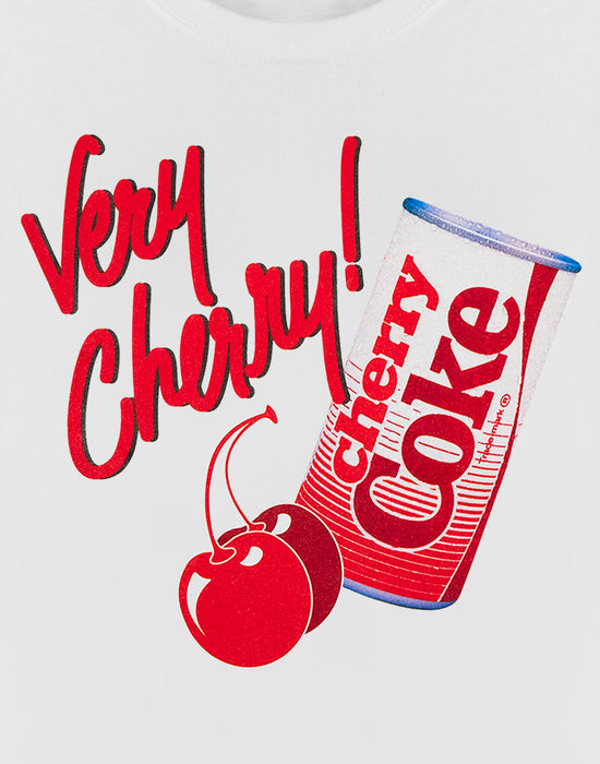 Coca Cola Very Cherry Cherry Coke Womens White Short Sleeved T-Shirt