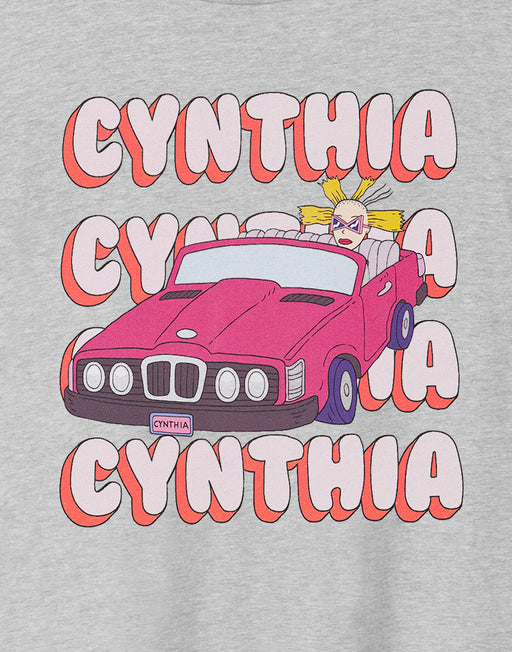 Rugrats Cynthia Car Womens Grey Marl Short Sleeved T-Shirt