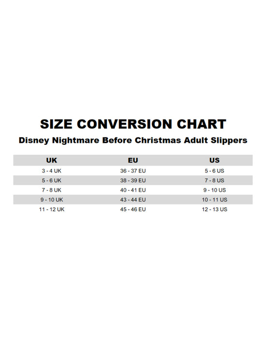 Disney Jack Skellington Unisex Black Mule Slippers