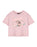 Pusheen Peachy Womens Pink Cropped Short Sleeved T-Shirt