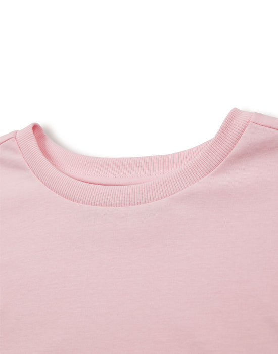 Pusheen Peachy Womens Pink Cropped Short Sleeved T-Shirt
