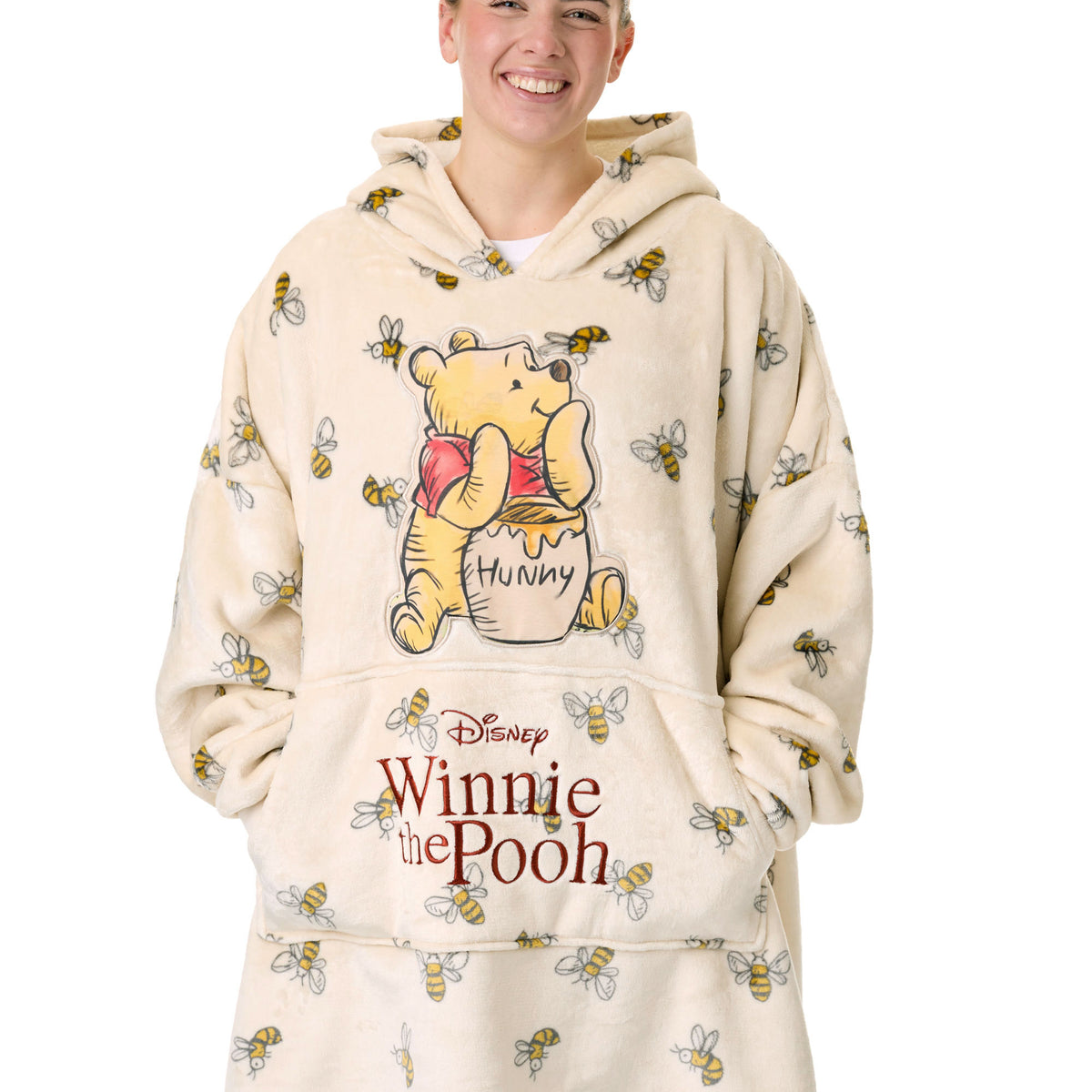 c&a schlafsack winnie pooh Disney Winnie The Pooh Womens Beige Blanket Hoodie — Vanilla Underground