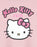 Hello Kitty Club Womens Pink Cropped Short Sleeved T-Shirt