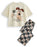 Wallace And Gromit Tea Time Womens Off-White Short Sleeve Long Leg Pyjama Set