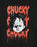Chucky Chucky Chucky Chucky Crop Womens Black Cropped Short Sleeved T-Shirt