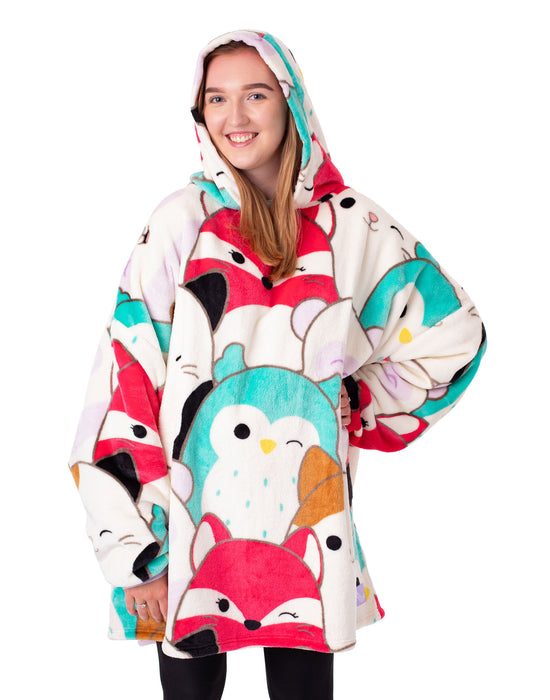 Squishmallows Multi Character Womens Multicoloured Blanket Hoodie