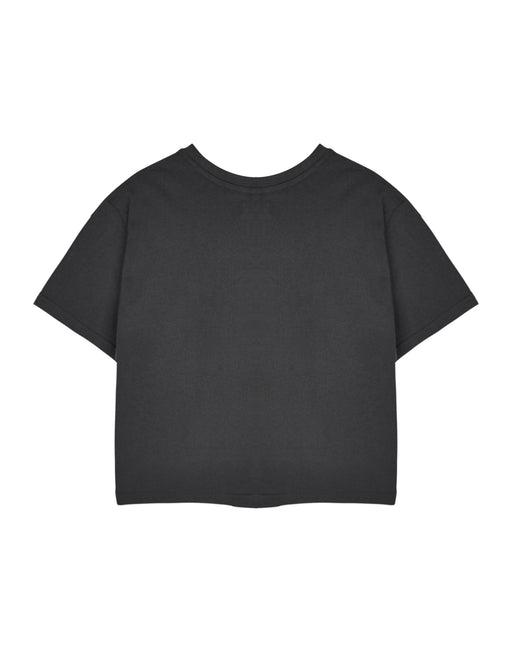 Star Wars The Mandalorian Cute Grogu Womens Grey Cropped Short Sleeved T-Shirt