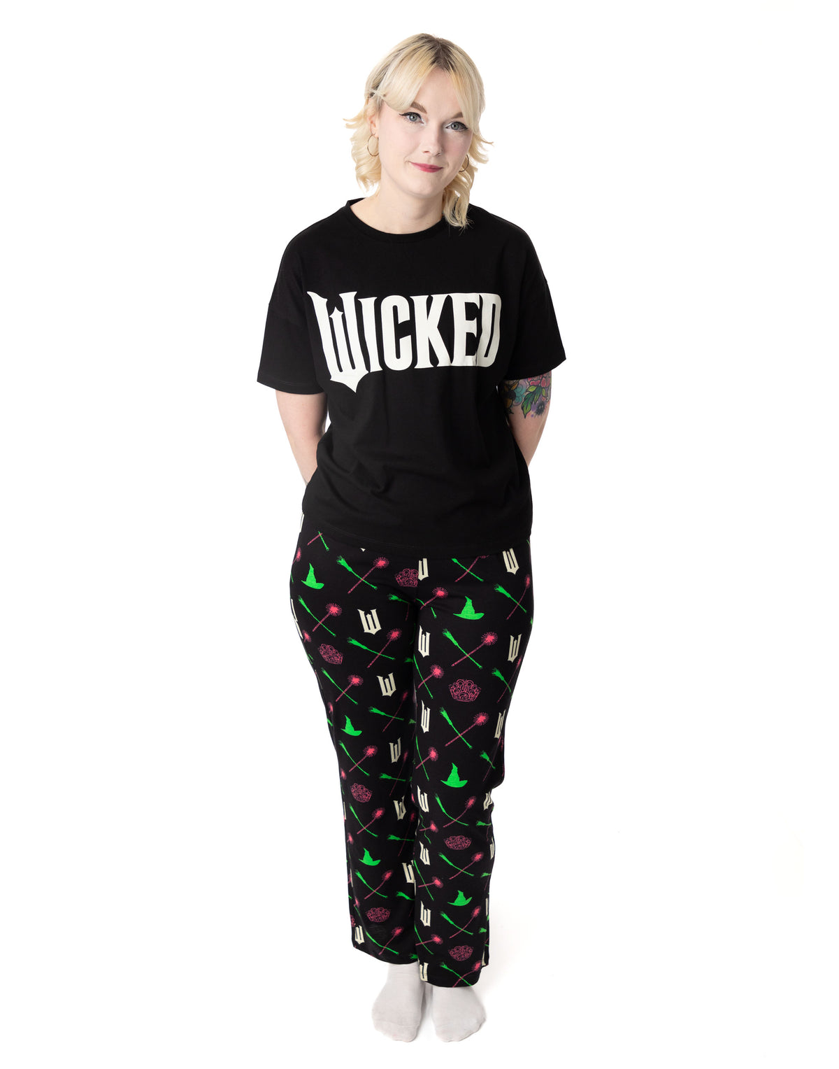 Wicked Womens Black Pyjama Set — Vanilla Underground
